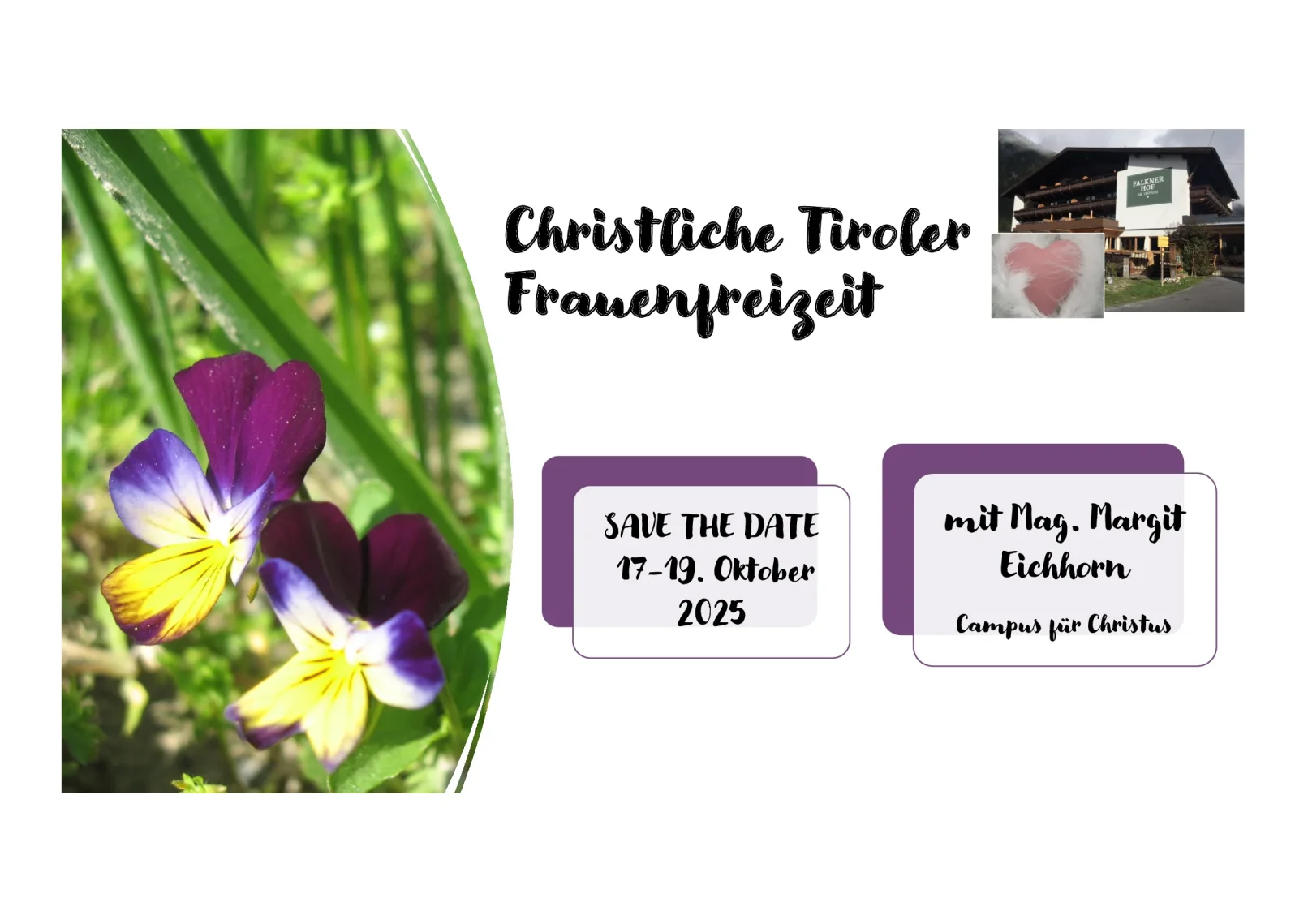 Save the Date für die Christliche Tiroler Frauenfreizeit